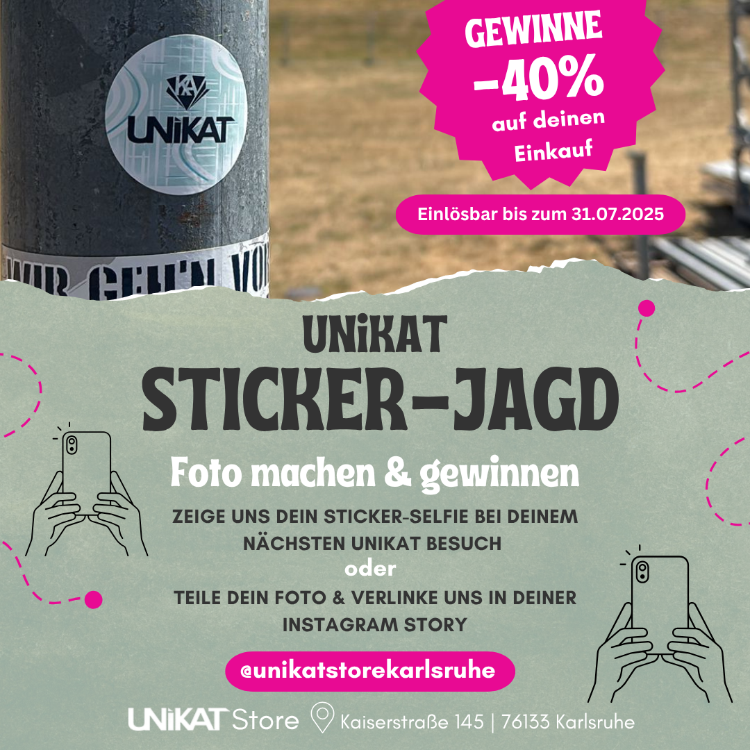UNiKAT Sticker-JAGD - Foto machen & gewinnen