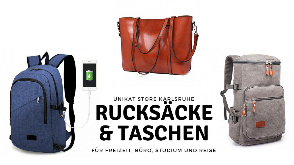 Rucksäcke und Taschen im Unikat Store Karlsruhe