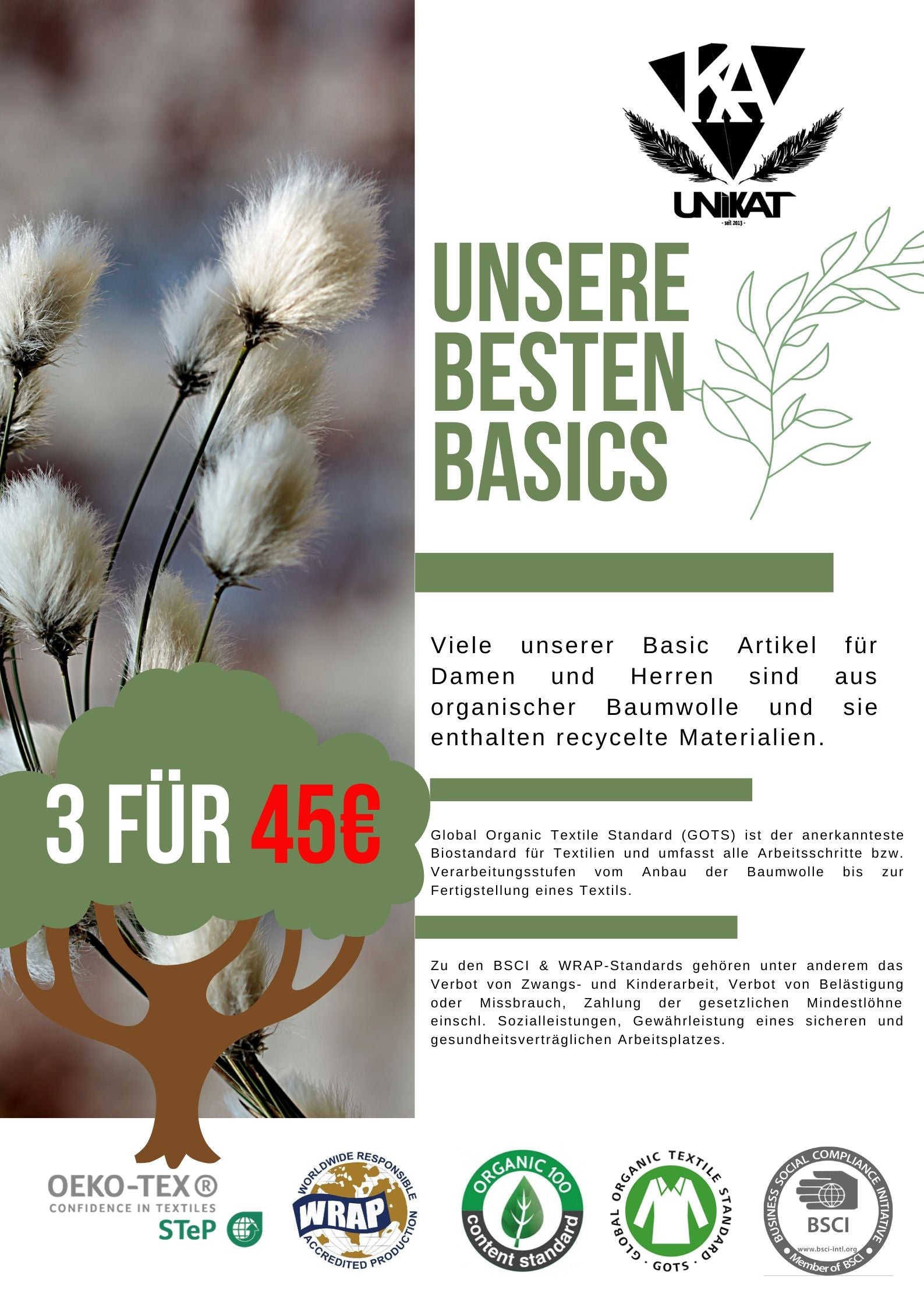 Im Set SPAREN: unsere organic Basic Shirt