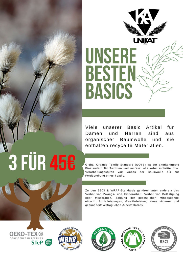 Im Set SPAREN: unsere organic Basic Shirt
