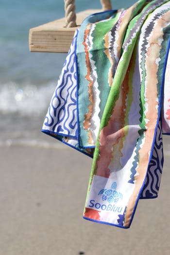 Strandtuch recycelt, verschiedene Muster