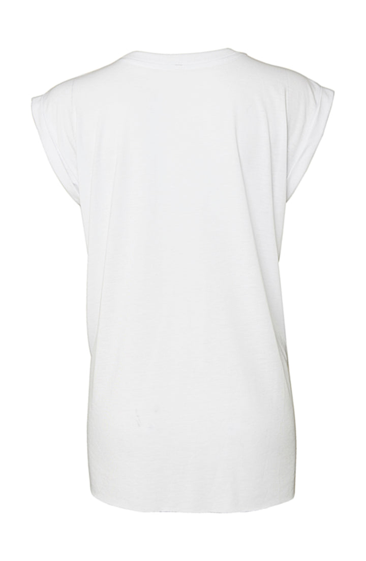 Flowy Muscle Tee Rolled Cuff