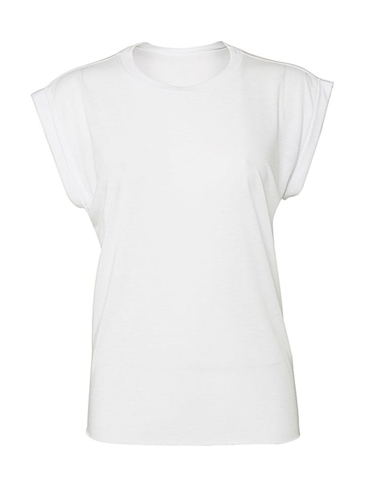 Flowy Muscle Tee Rolled Cuff