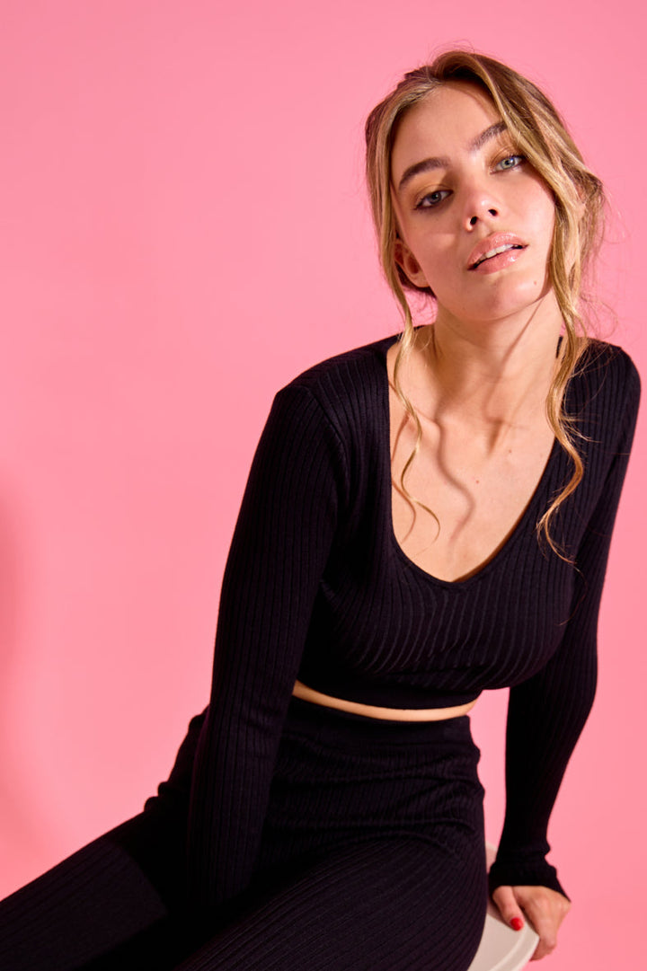 Crop-Top aus geripptem Strick online bestellen I Mode für Frauen 