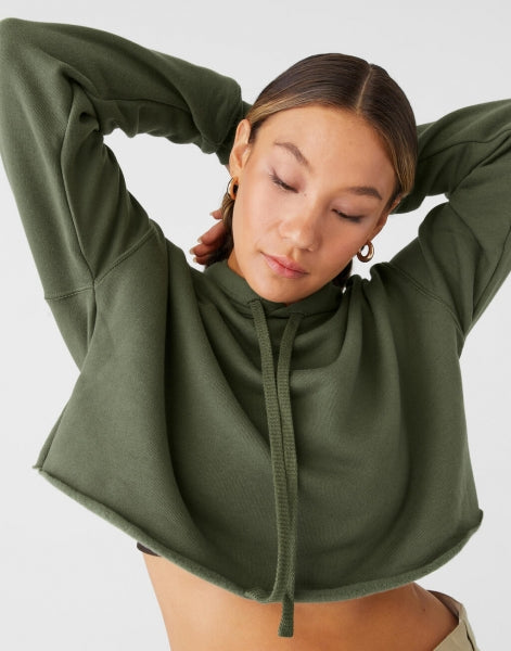 Women's Cropped Fleece Hoodie