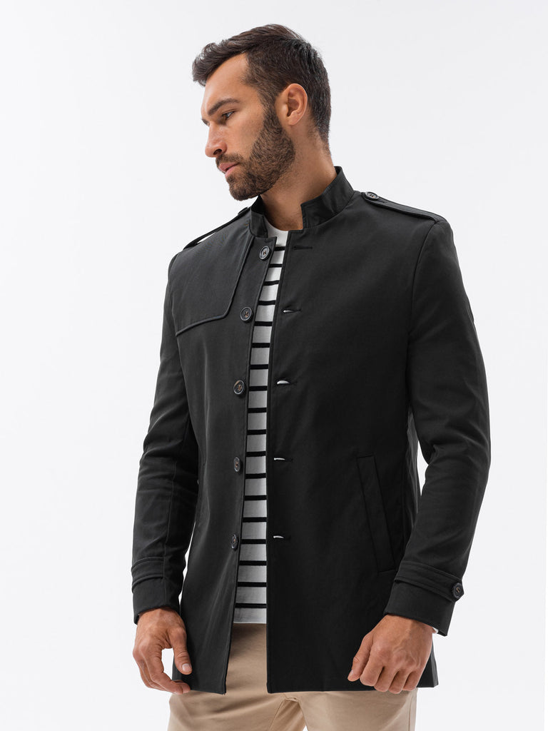 Mäntel für Herren I Trenchcoat in schwarz kaufen