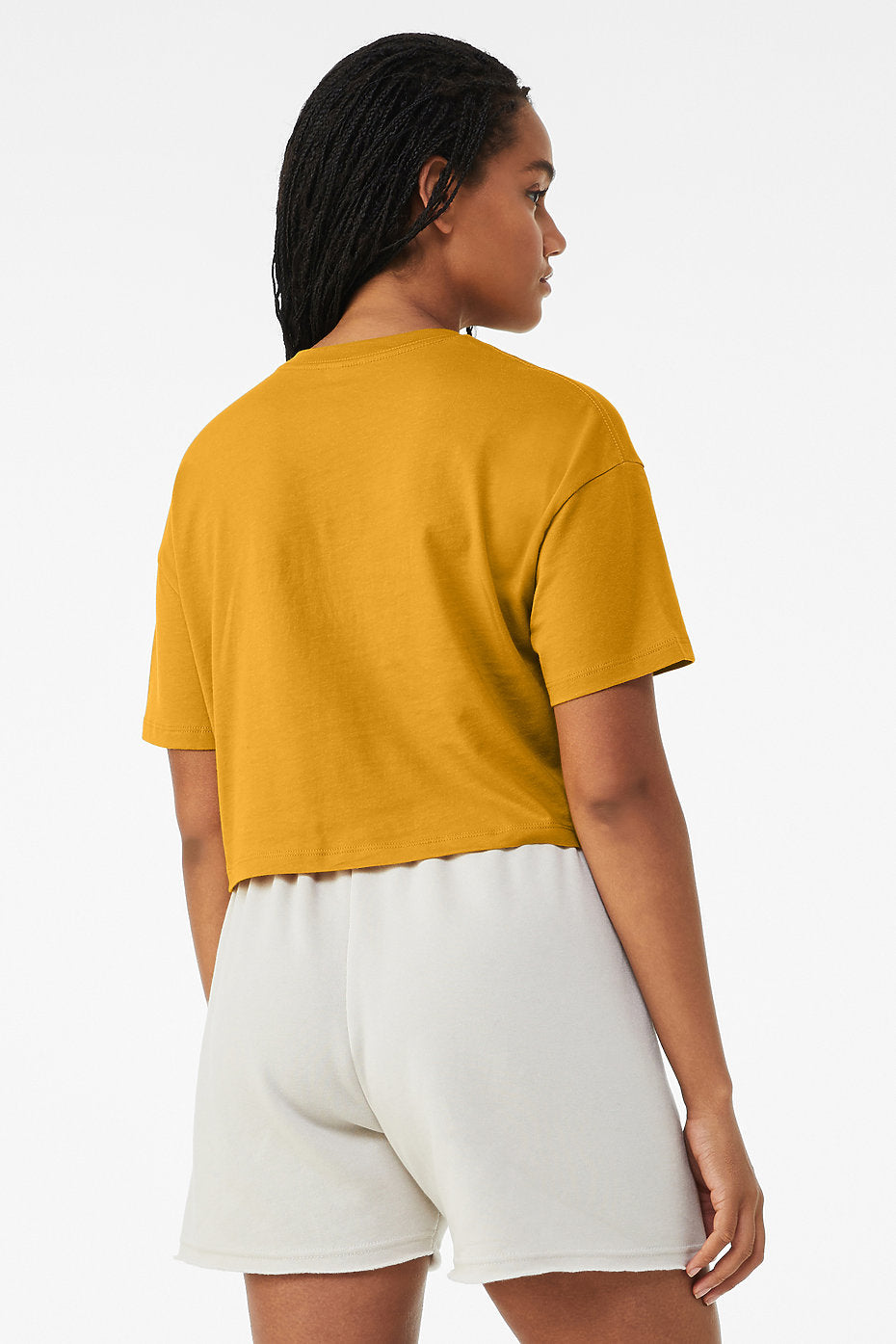 Damen Jersey Crop Shirt aus Baumwolle viele Farben bestellen