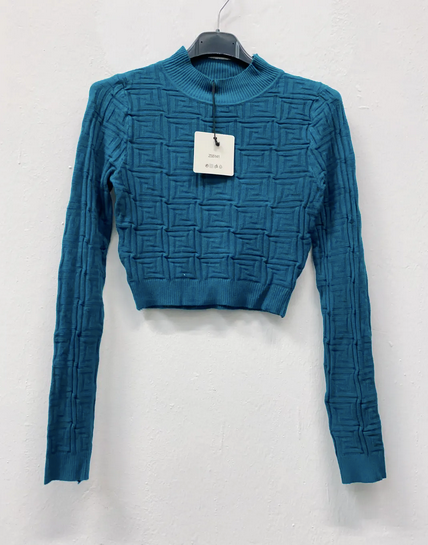 Cropped-Strickpullover, Squares