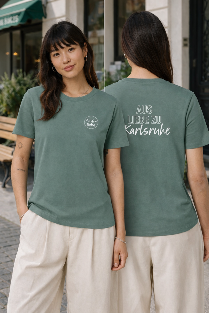 Aus Liebe zu Karlsruhe x Fächerliebe Kollabo T-Shirt – Limited Edition in vielen Farben erhältlich