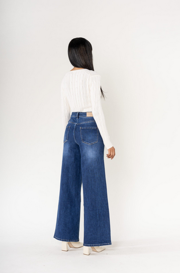 High-Waisted Wide Leg Jeans