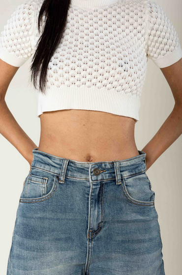 High-Waisted Boyfriend Jeans Barrel