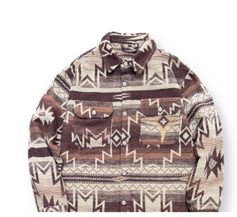 AZTEK 4 Hemdjacke mit langen Ärmeln - marine/braun/navy