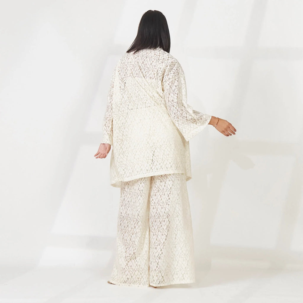 gewebter Cardigan mit Goldfäden I Boho Style I Hochzeit & Party