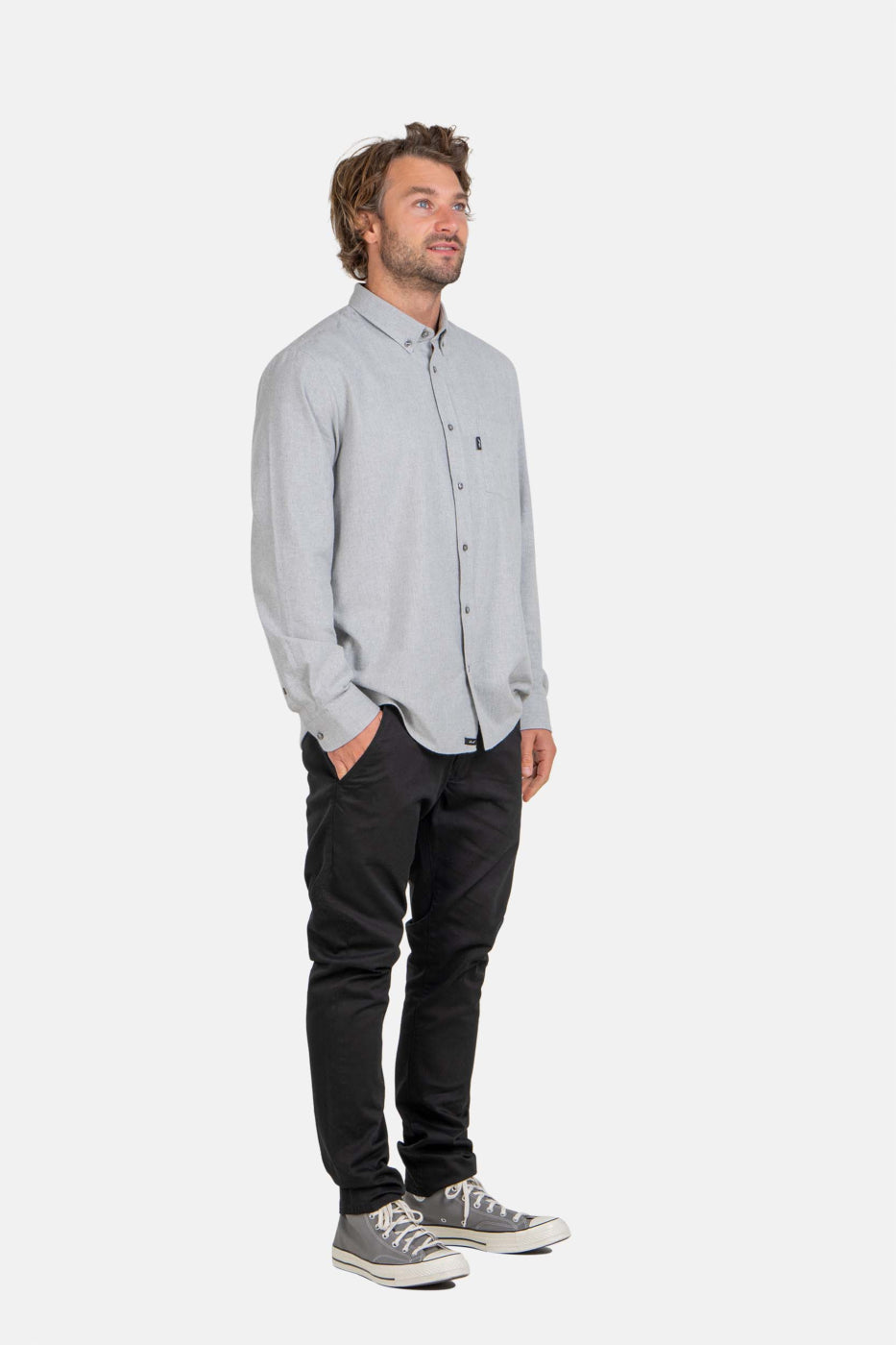Flex Tapered Chino Hose - schwarz