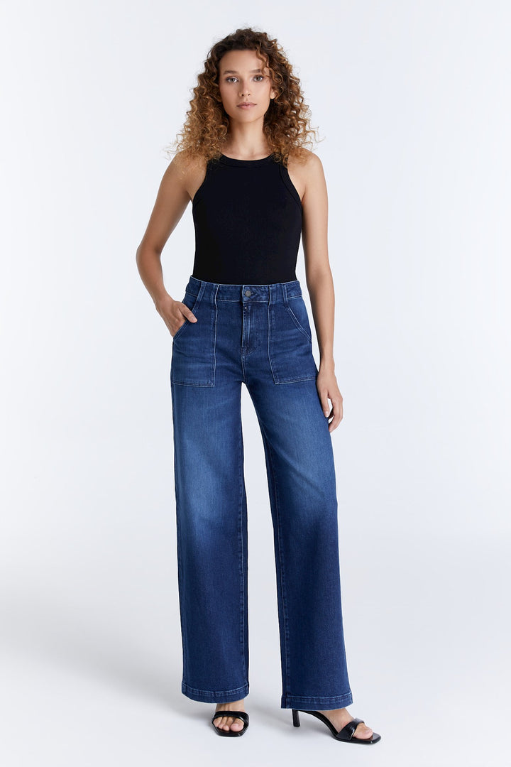 LULU High Waist Jeans dark blue