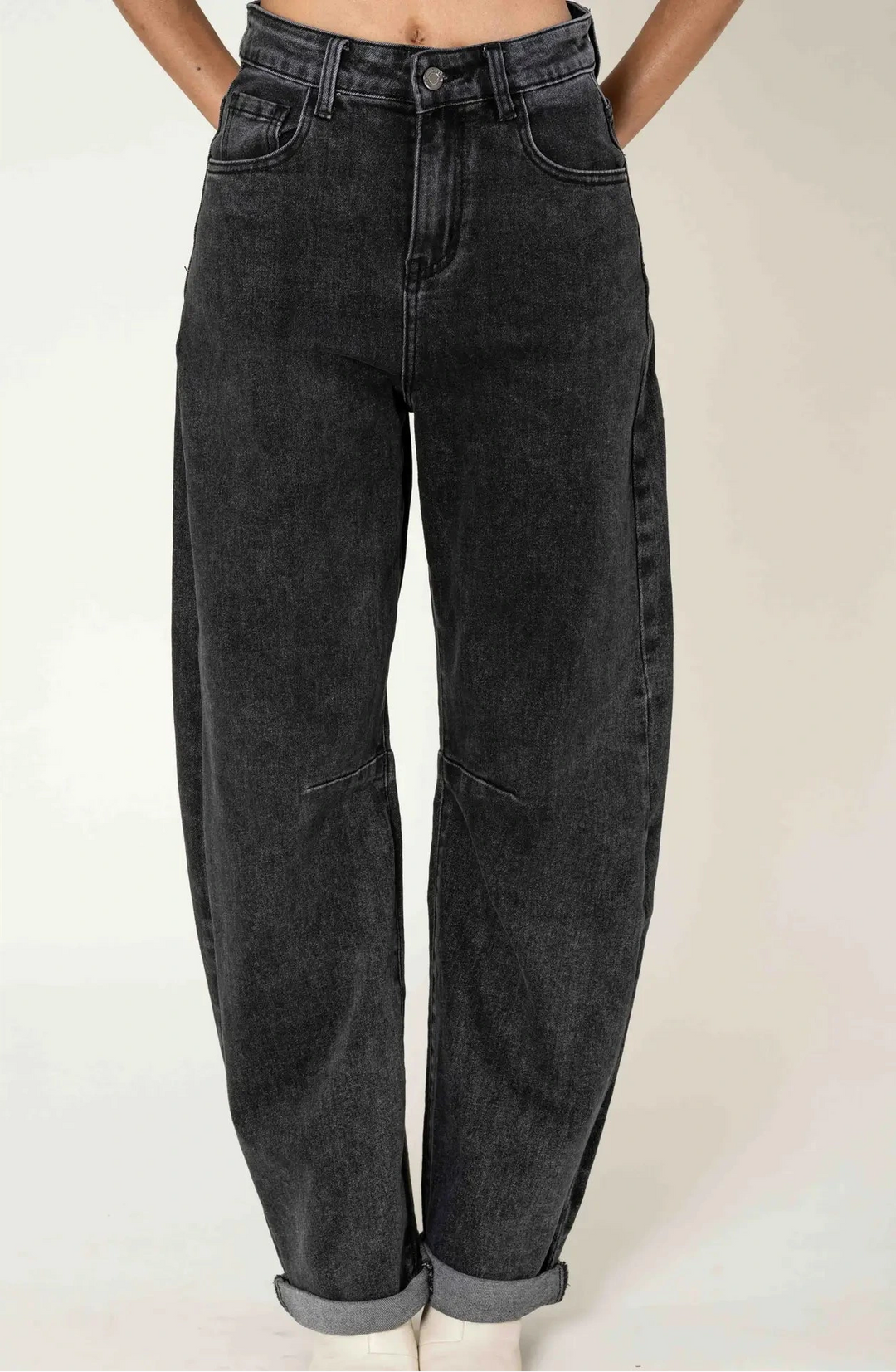 Nina Carter Barrel Jeans - dunkelgrau 