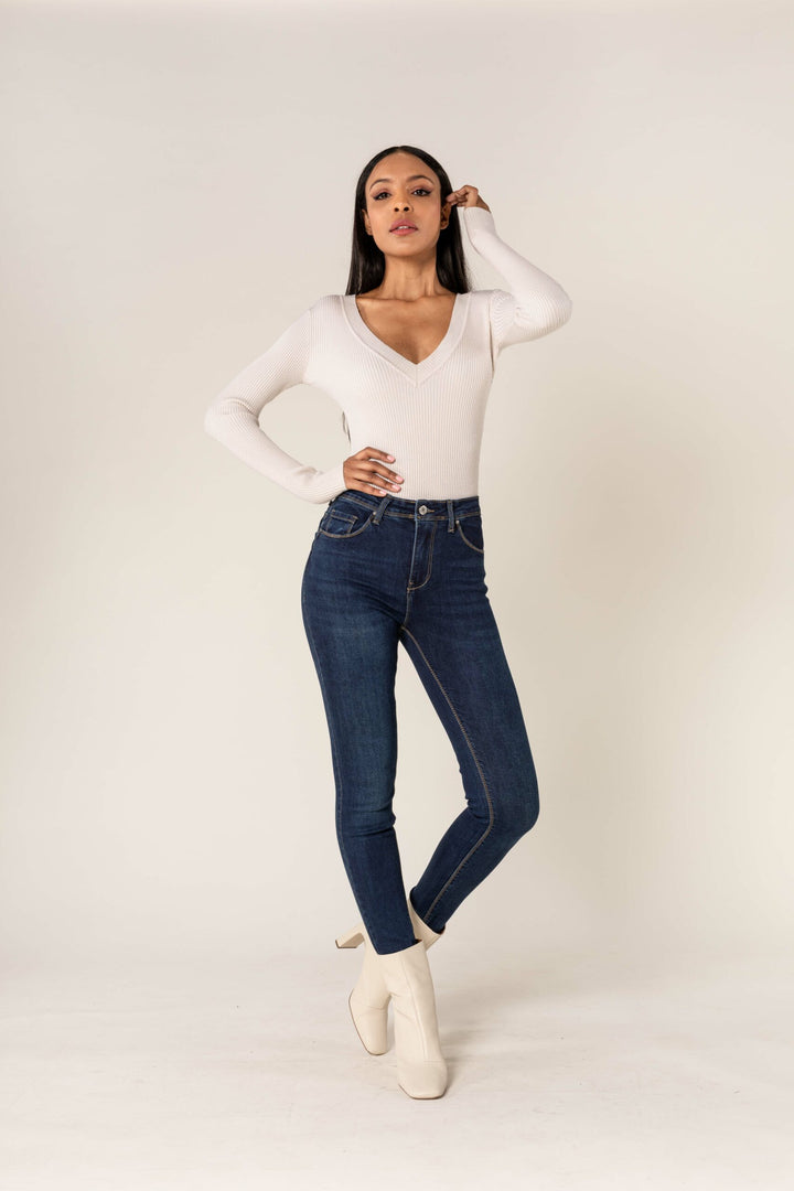 Skinny Jeans Push Up - rawblue