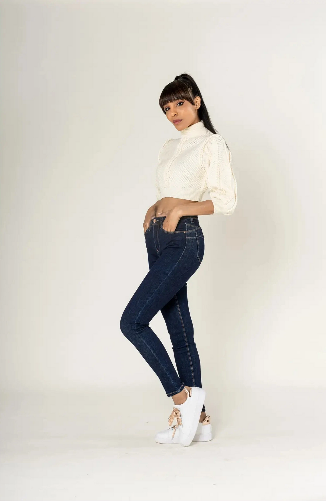 Skinny Jeans Push Up - rawblue