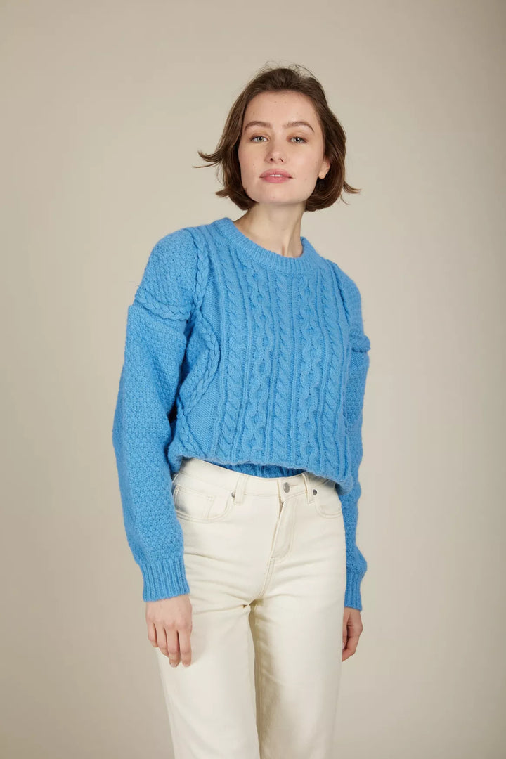 POMME – Pullover aus Mohair mit Zopfmuster