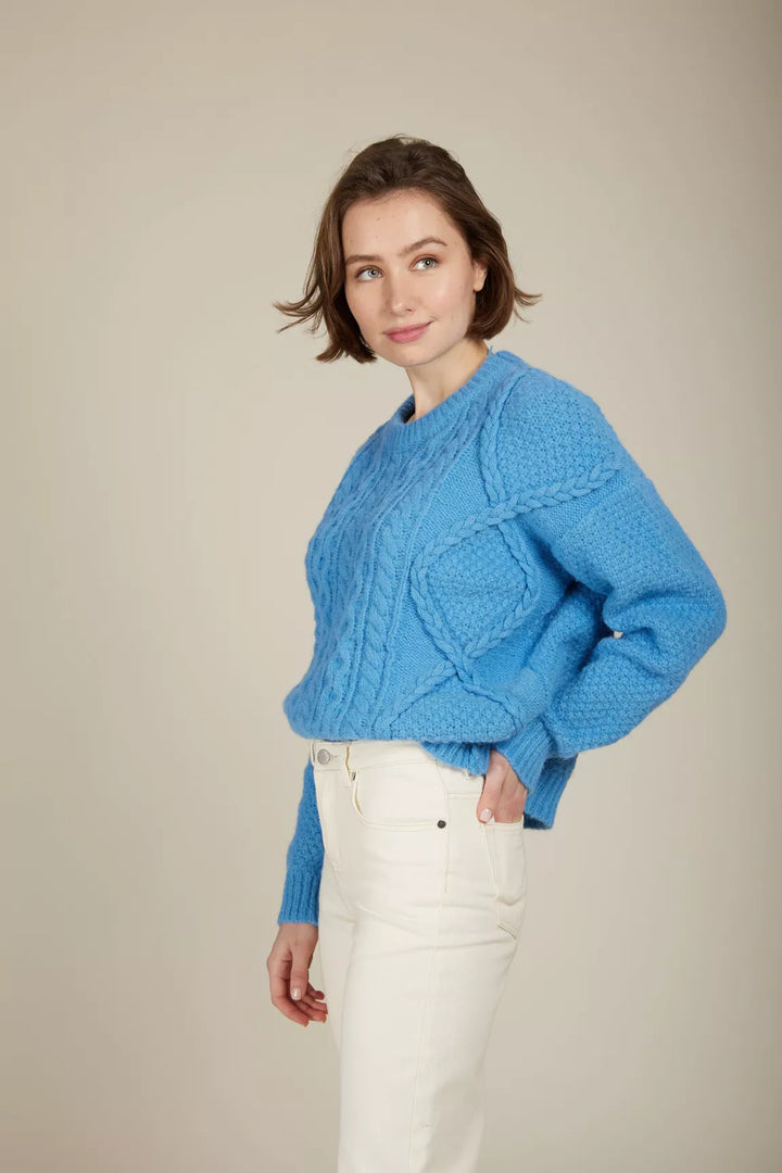 POMME – Pullover aus Mohair mit Zopfmuster
