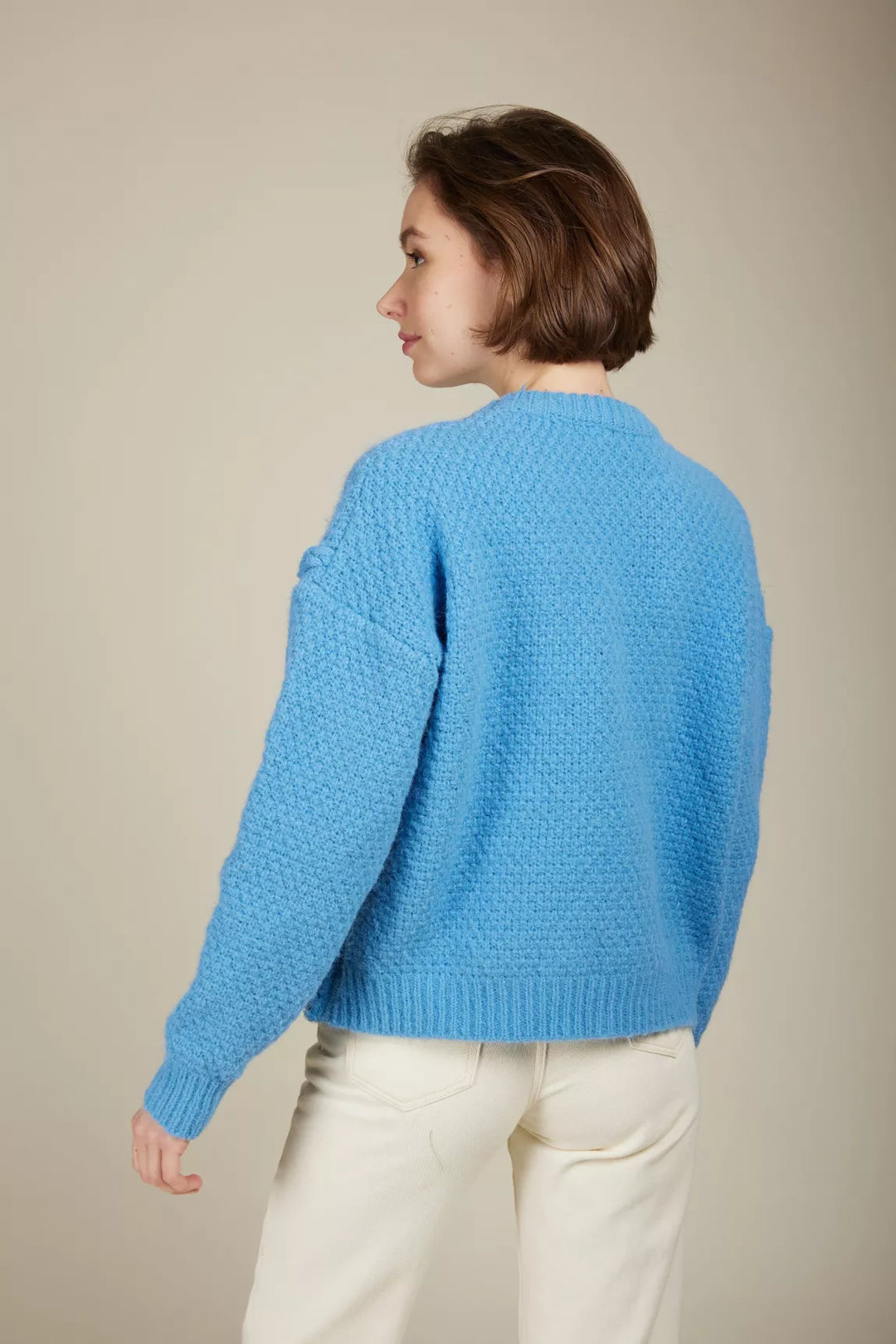 POMME – Pullover aus Mohair mit Zopfmuster