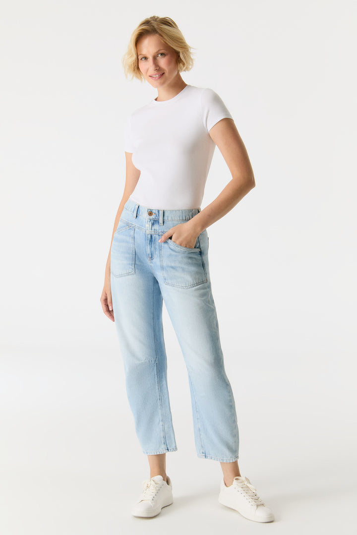 SELENA Mid Waist Ankle Length Jeans