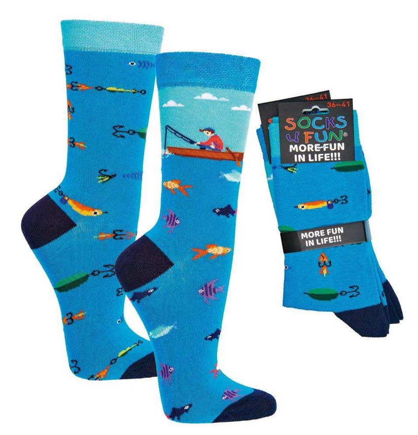 Socken mit Angler-Muster I Die Geschenkidee I UNiKAT Store Karlsruhe