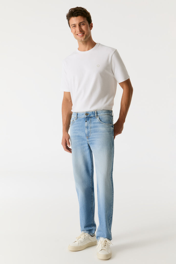 TERRY Mid Waist Relaxed Tapered Jeans