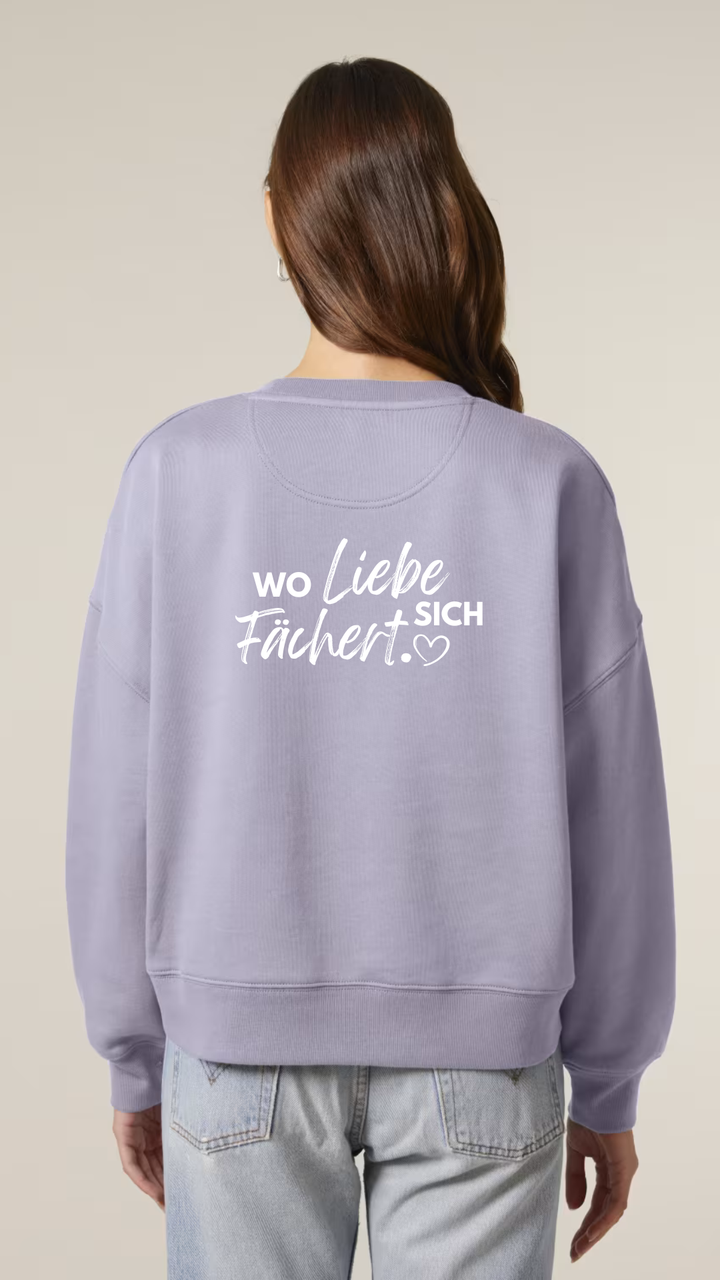 Wo Liebe sich fächert x Fächerliebe Collabo Sweatshirt – Limited Edition in vielen Farben erhältlich