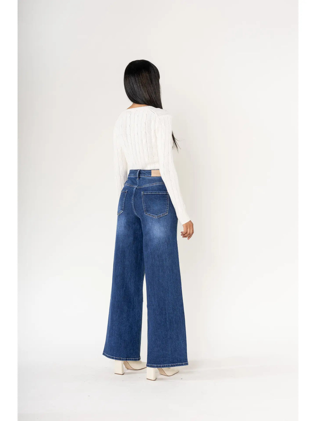 Wide Leg Jeans - dunkelblau