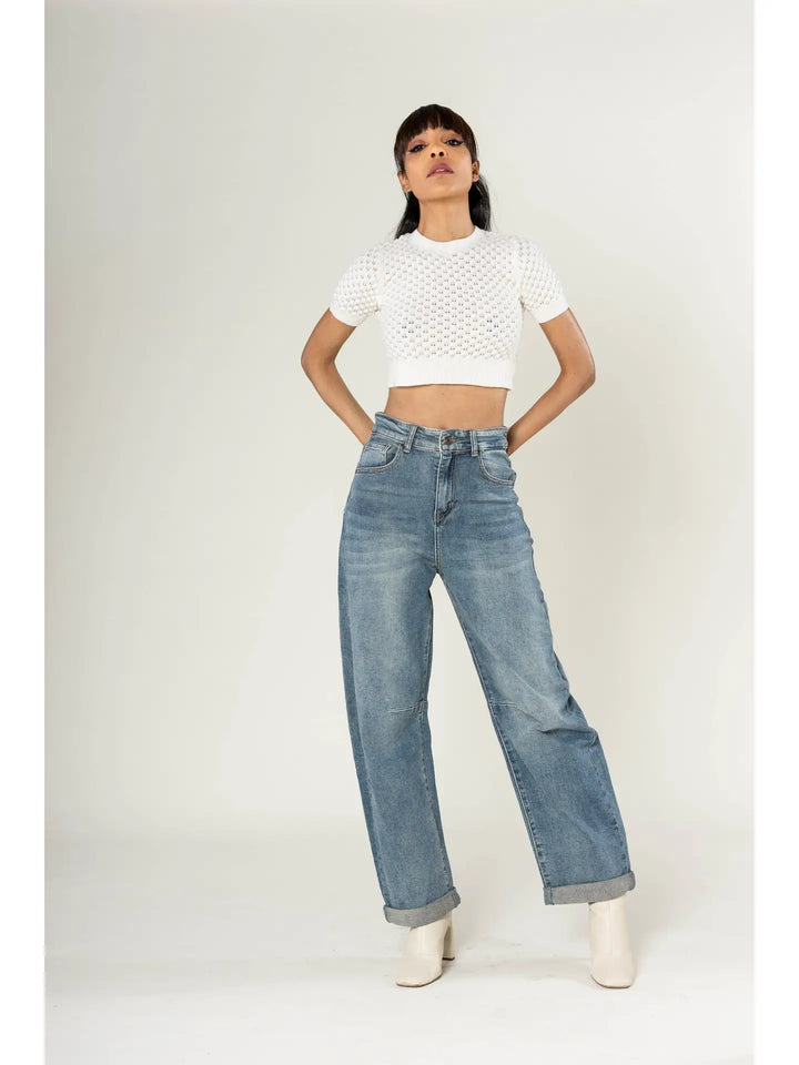 Barrel Balloon Jeans - vintageblau