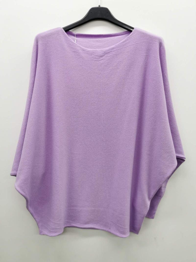 Pullover mit Fledermausärmeln aus Viskosemix in vielen Farben