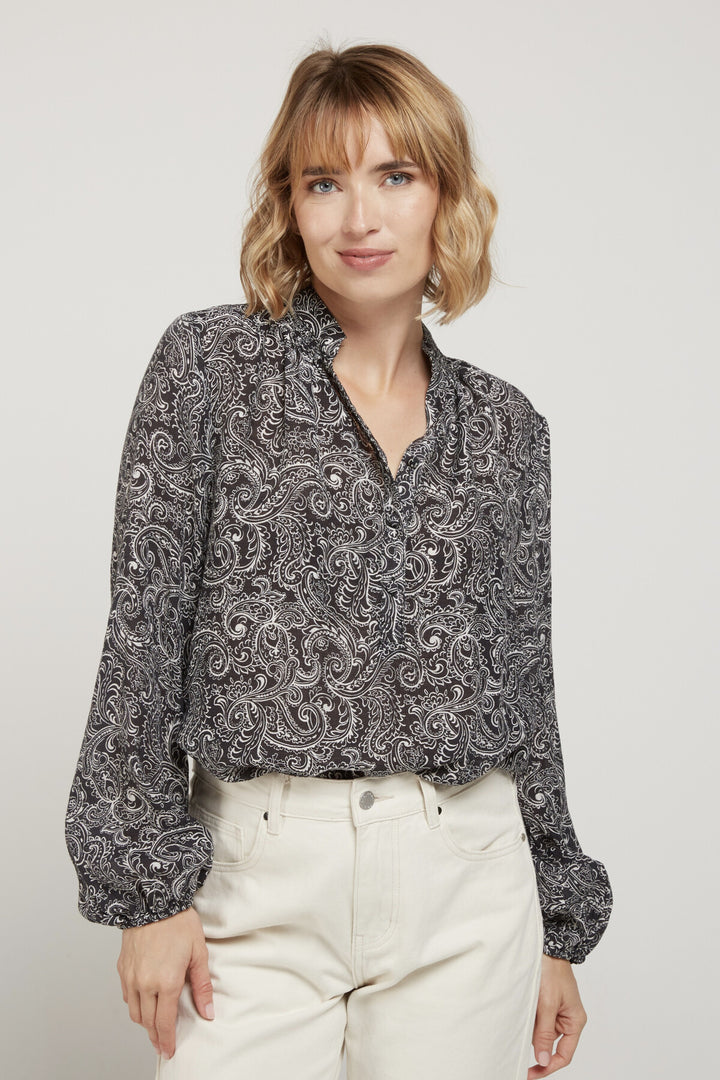 ANTHEA - Hemdbluse mit Paisley-Muster