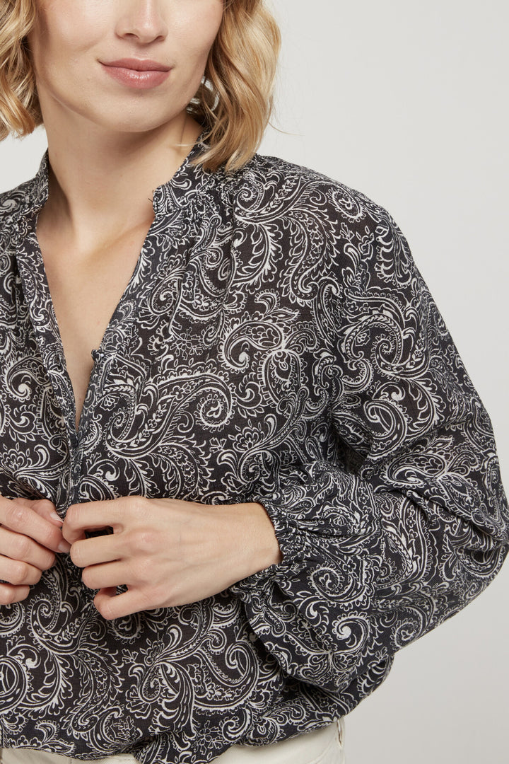 ANTHEA - Hemdbluse mit Paisley-Muster