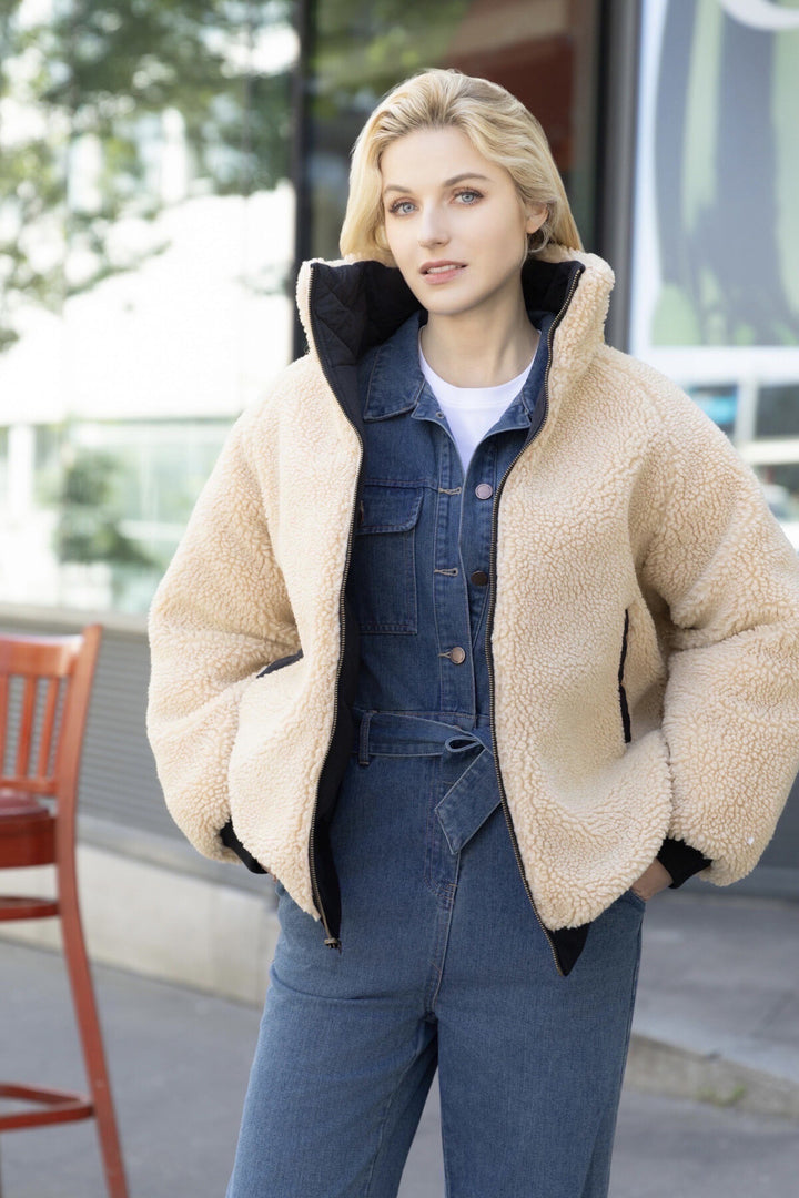 Bomberjacke mit Wendefunktion - schwarz