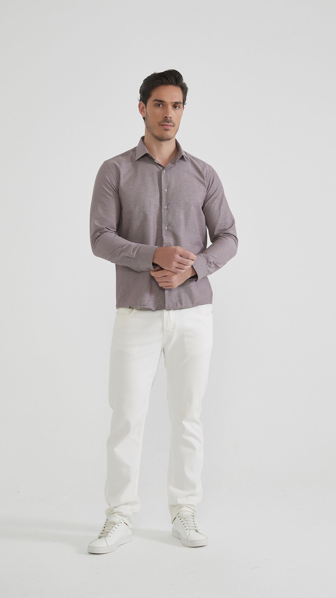 Relaxed Fit Hemd - dunkelbraun/khaki