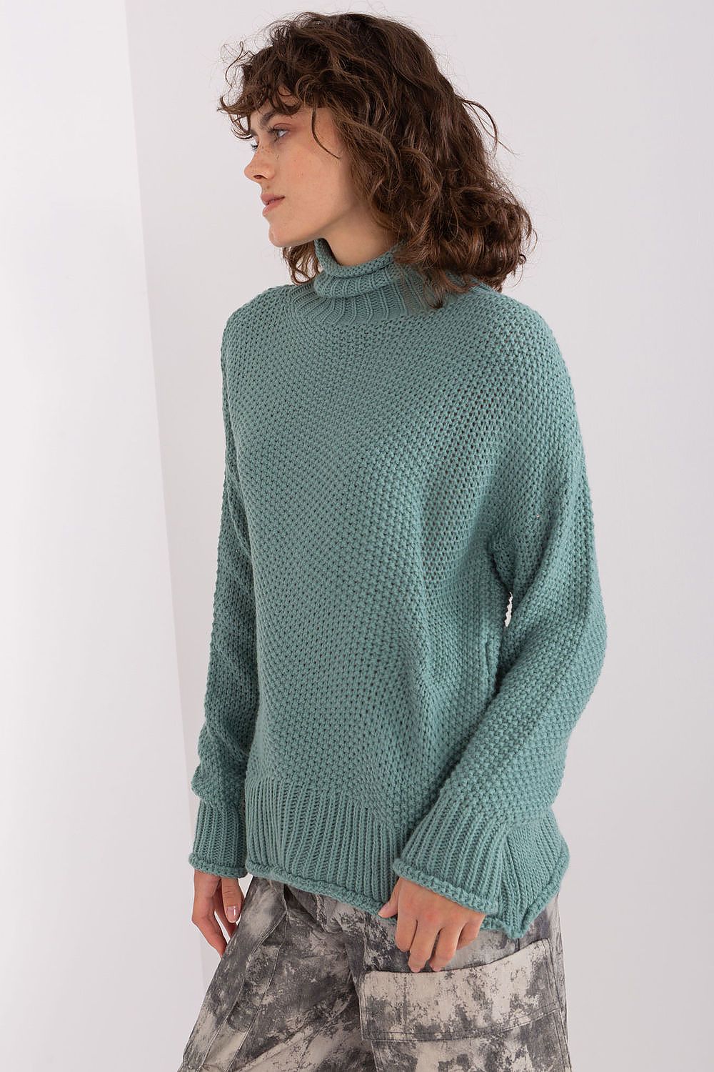 Oversized Rollkragen Pullover