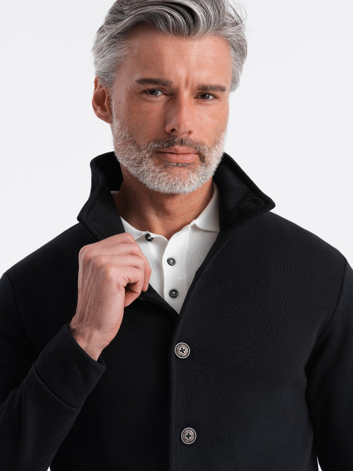 Button-Down-Sweatshirtjacke