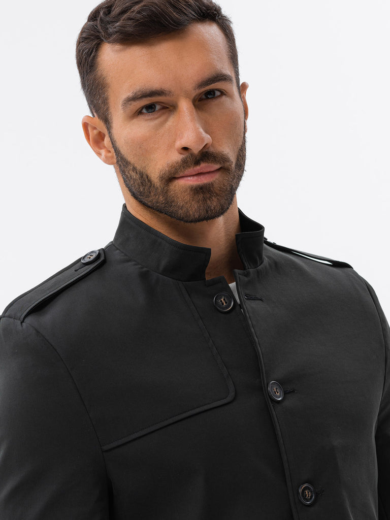 Mäntel für Herren I Trenchcoat in schwarz kaufen