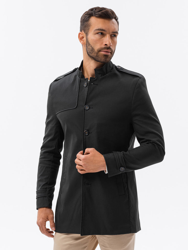 Mäntel für Herren I Trenchcoat in schwarz kaufen
