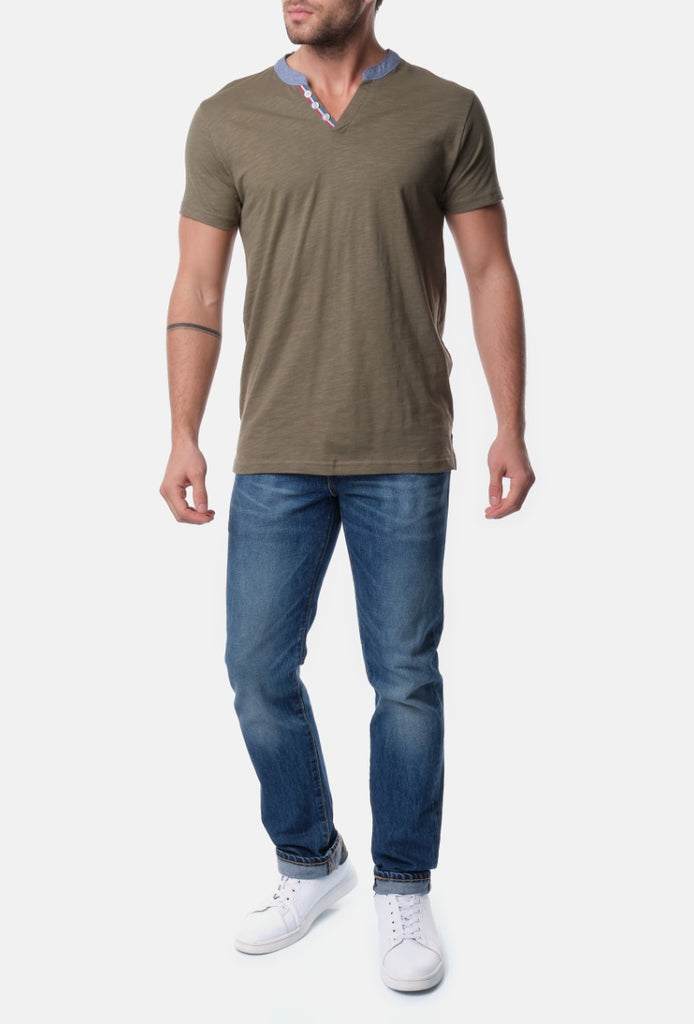 Herren Shirt mit farbigen Krage online bestellen I preiswerte Mode