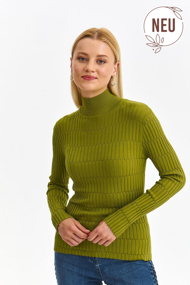 gerippter Rollkragenpullover
