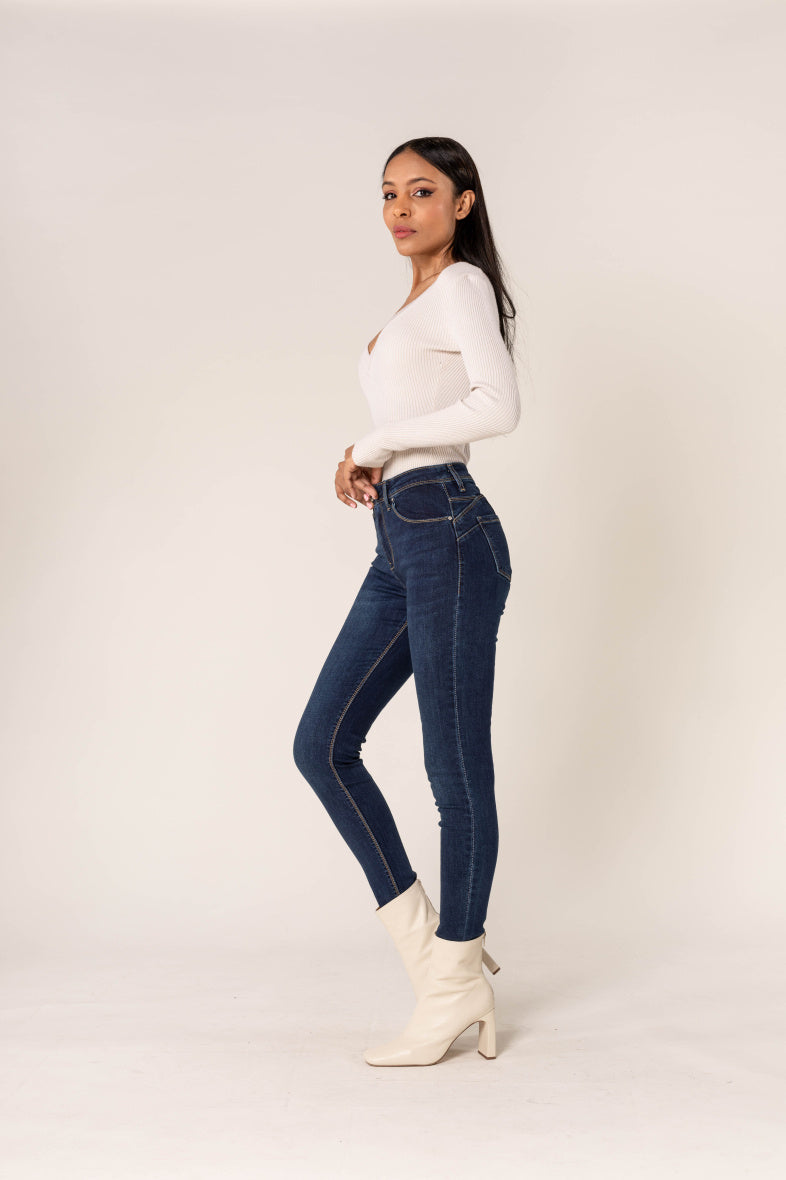 High Waist Skinny Jeans Push Up