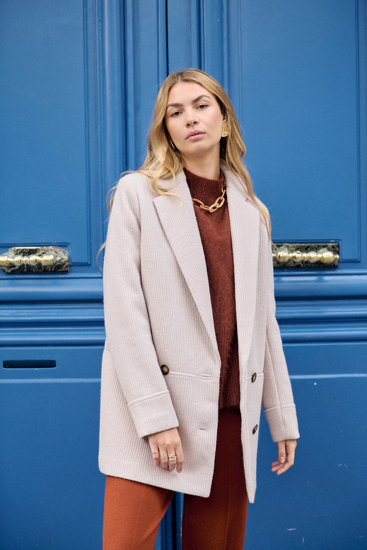 Mantel mit Reverskragen