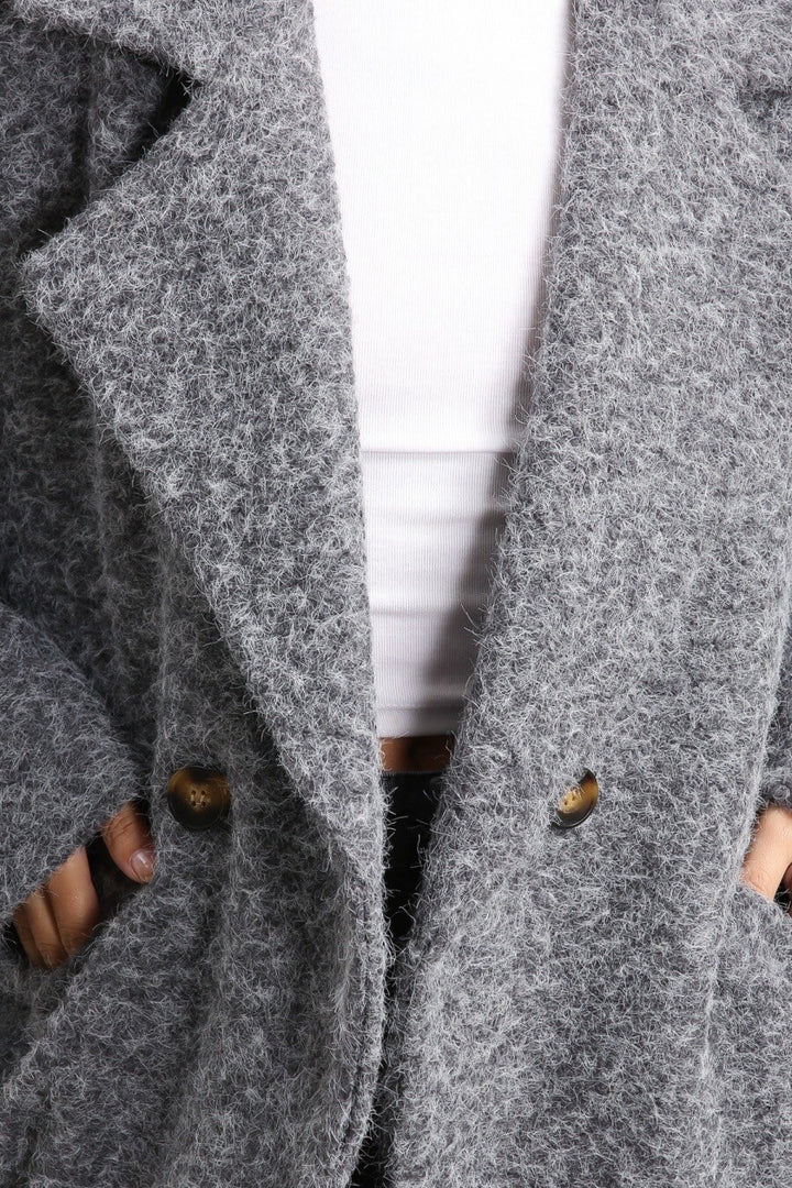 Wintermantel - grau/khaki