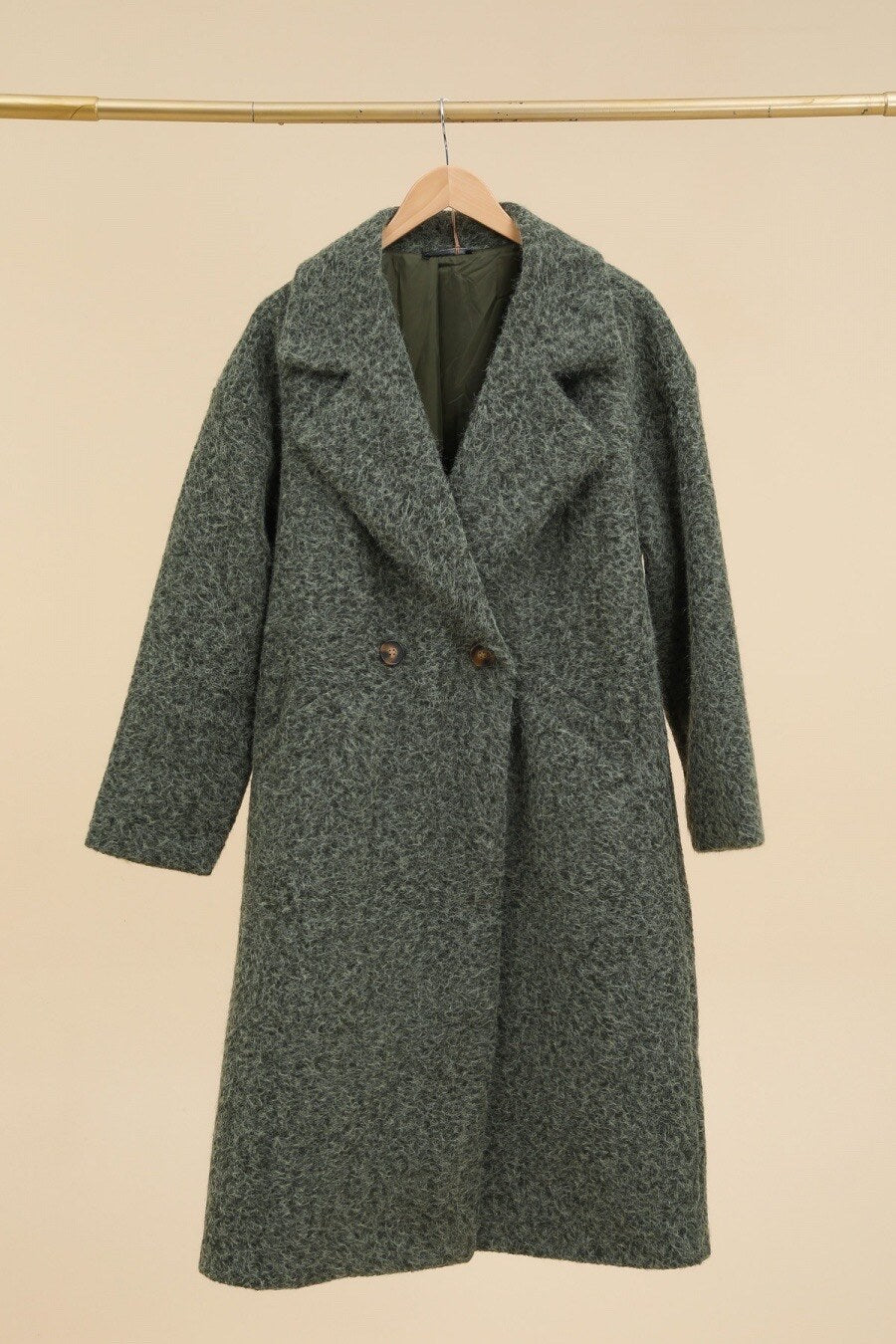 Wintermantel - grau/khaki