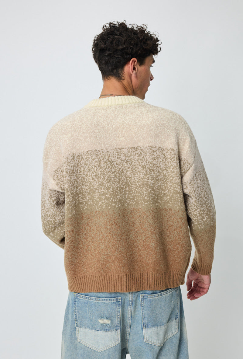 Rundhals-Pullover - beige
