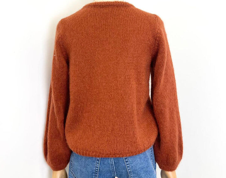 Rundhals-Pullover aus Mohair