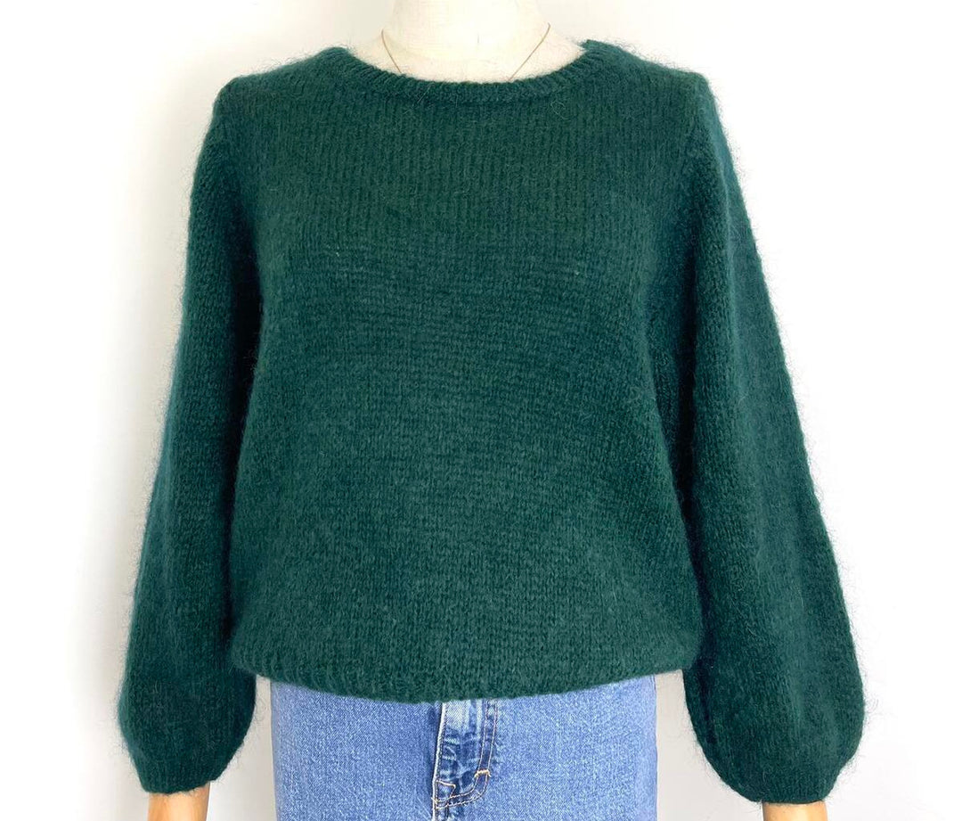 Rundhals-Pullover aus Mohair