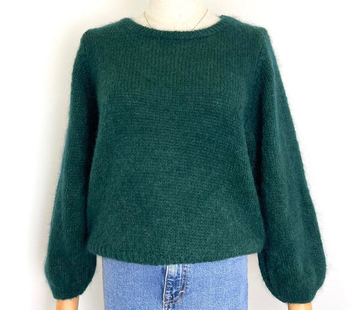 Rundhals-Pullover aus Mohair